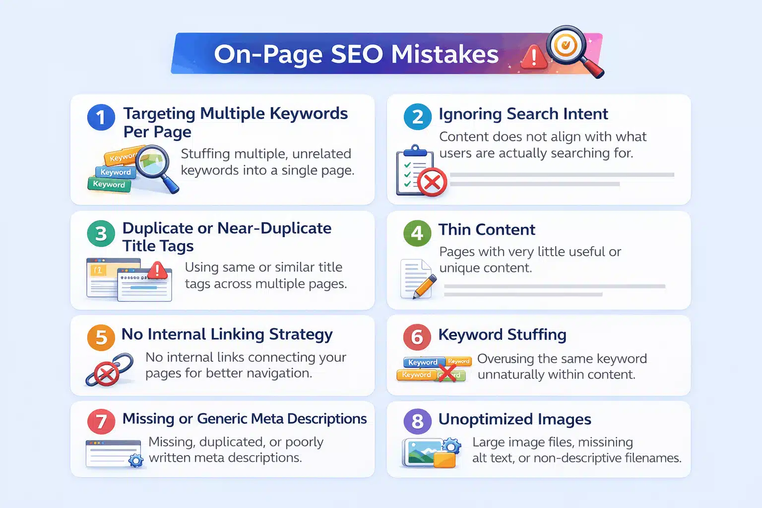 Eight common on-page SEO mistakes