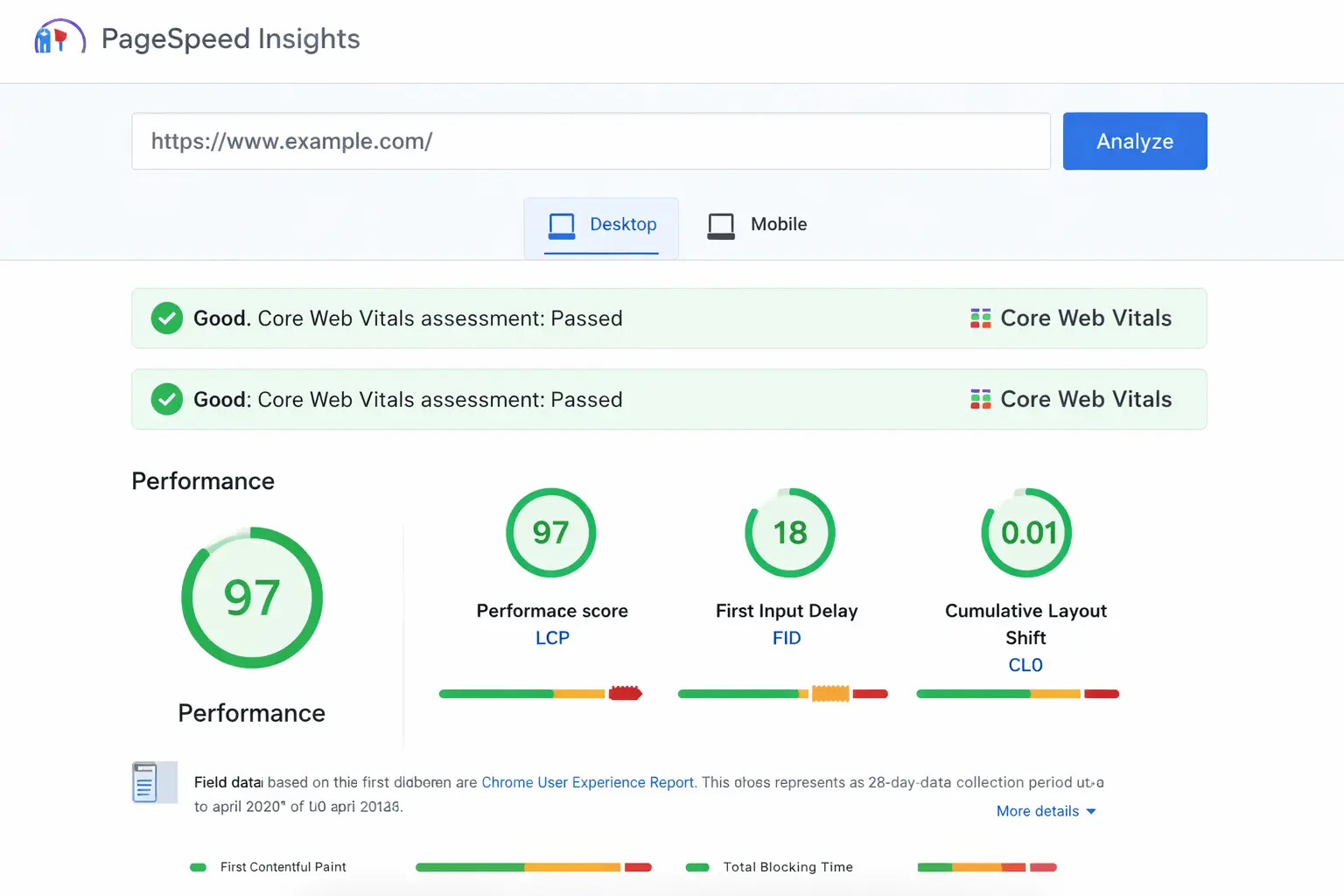 Core Web Vitals metrics used in technical SEO audits
